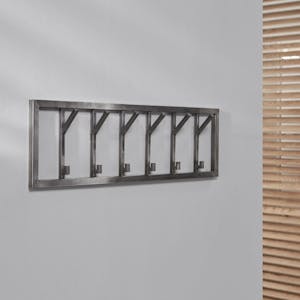 Portemanteau mural industriel 6 double crochets